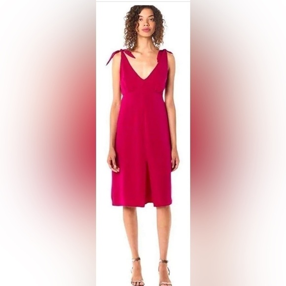 Cupcakes and Cashmere Hot Pink Midi Carolina Dress size 2 - Picture 1 of 11